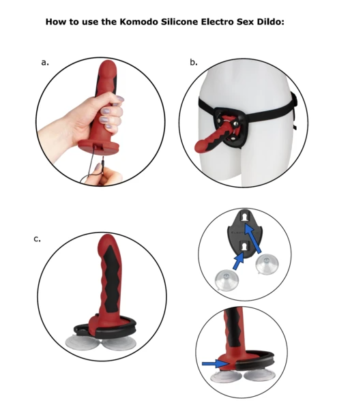 Visão alternativa de ELECTRASTIM - SILICONE FUSION KOMODO DILDO