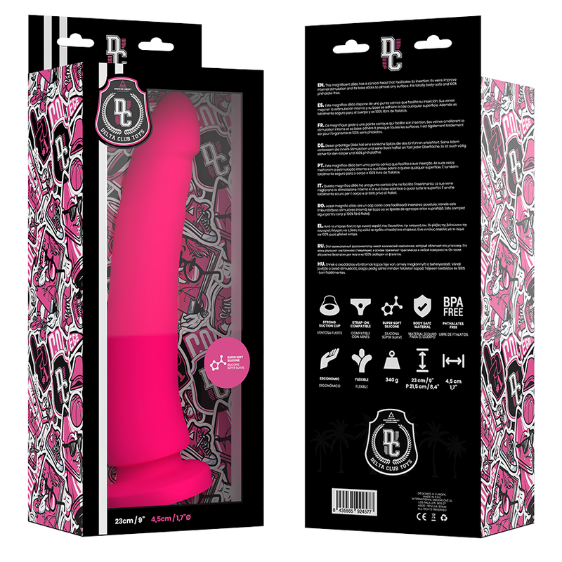 DELTA CLUB - TOYS DILDO MÉDICO DE SILICONE ROSA 23 CM -O- 4.5 CM - Image 3