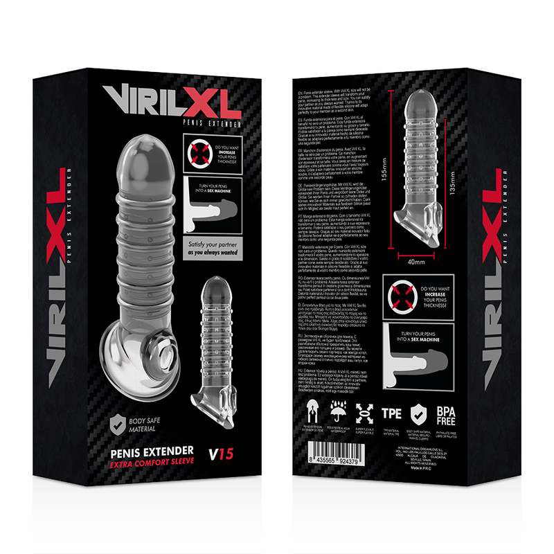 VIRILXL - EXTENSÃO DO PÊNIS E BAINHA V15 TRANSPARENTE - Imagem 4