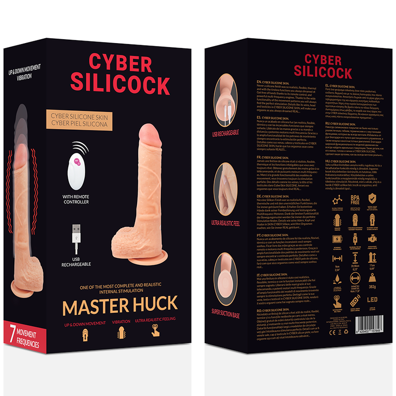 CYBER SILICOCK - CONTROLE REMOTO REALÍSTICO MASTER HUCK 20.9 CM -O- 4 CM - Imagem 5