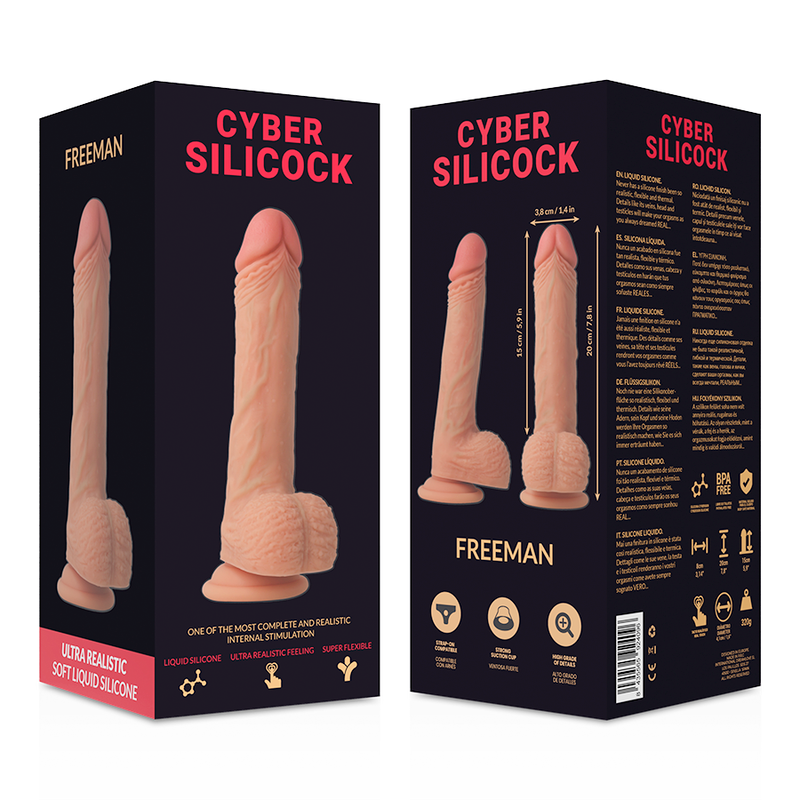 CYBER SILICOCK - SILICONE LÍQUIDO MACIO ULTRA REALÍSTICO FREEMAN 20 CM -O- 3.8 CM - Image 2