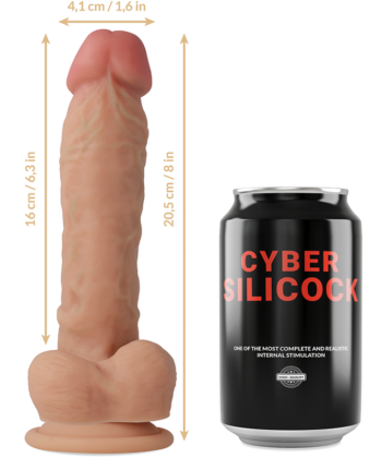 CYBER SILICOCK - STRAP-ON MAGNUS LIQUID SILICONE COM 3 ANÉIS GRTIS 20.5 CM -O- 4.1 CM - Image 3