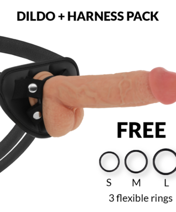 CYBER SILICOCK - STRAP-ON SAUL SILICONE LÍQUIDO COM 3 ANÉIS GRTIS 15.5 CM -O- 4.2 CM