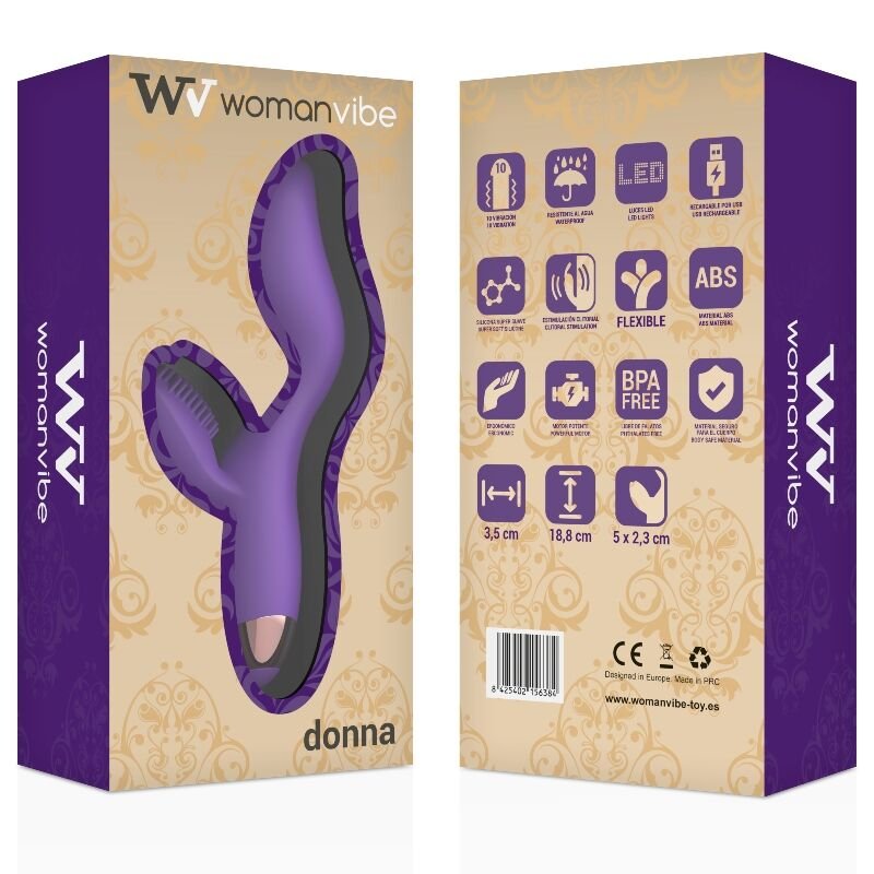 WOMANVIBE - DONNA VIBRADOR SILICONA RECARGABLE - Imagem 2