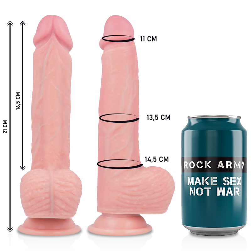 ROCKARMY - ARNÊS + SILICONE LÍQUIDO PREMIUM SPITFIRE REALISTA 21 CM -O- 4.62 CM - Imagem 5