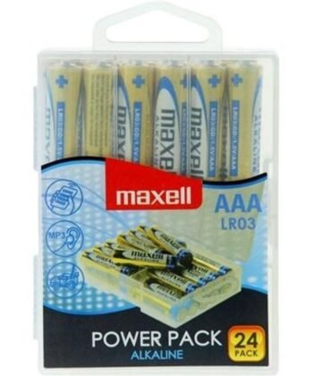 MAXELL - PACOTE DE PILHA ALCALINA AAA LR03 * 24 PILHAS