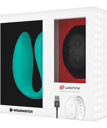 Visão alternativa de WEARWATCH - VIBRADOR DE TECNOLOGIA DUPLA WATCHME AQUAMARINE / JET