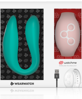 Visão alternativa de WEARWATCH - VIBRADOR DE TECNOLOGIA DUAL WATCHME ÁGUA DO MAR / ROSA