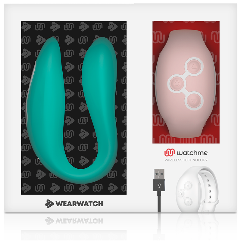 WEARWATCH - VIBRADOR DE TECNOLOGIA DUAL WATCHME ÁGUA DO MAR / ROSA - Imagem 2