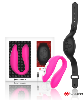 WEARWATCH - VIBRADOR WATCHME DUAL TECHNOLOGY FÚCSIA/AZABACHE