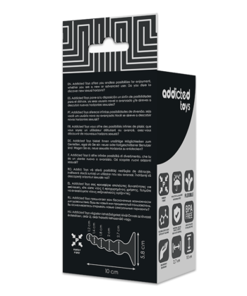 ADDICTED TOYS - PLUG SEXUAL ANAL 10 CM PRETO