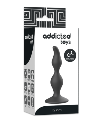 ADDICTED TOYS - PLUG SEXUAL ANAL 12 CM PRETO