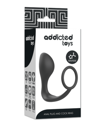 ADDICTED TOYS - PLUG ANAL COM ANEL DE SILICONE PRETO - Imagem 3