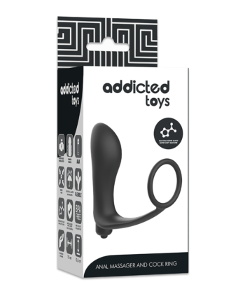 ADDICTED TOYS - PLUG ANAL VIBRATÓRIO COM ANEL PARA PÊNIS - Imagem 4