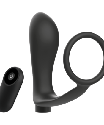 Visão alternativa de ADDICTED TOYS - ANEL DE PÊNIS COM CONTROLE REMOTO PLUG ANAL PRETO RECARREGVEL