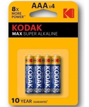 KODAK - BATERIA SUPER ALCALINA MAX AAA LR03 * 4