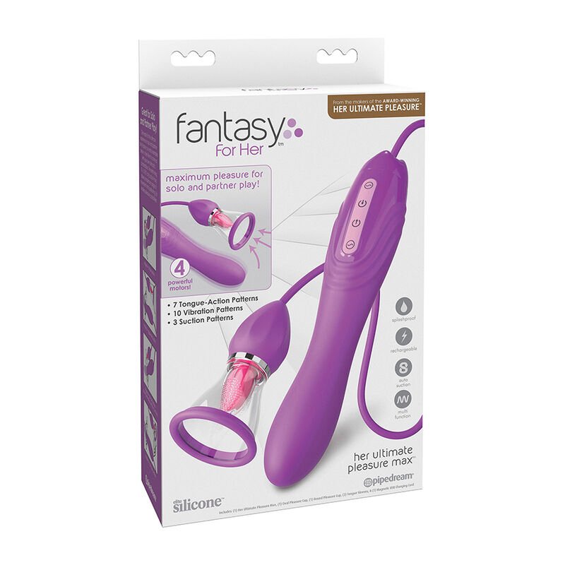 FANTASY FOR HER - MANGUEIRA DE SUCÇÃO MAX PLEASURE COM LÍNGUA ESTIMULANTE ROXA - Imagem 4