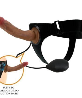 PRETTY LOVE - KYTON UNIVERSAL HARNESS BRIEFS COM DILDO SQUIRTING 19 CM MULATO