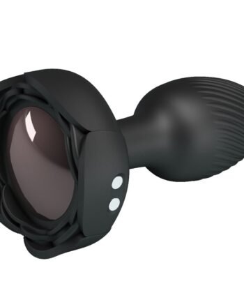 Visão alternativa de PRETTY LOVE - OLMAN PLUG ANAL COM LUZ LED PRETO 8,8 CM