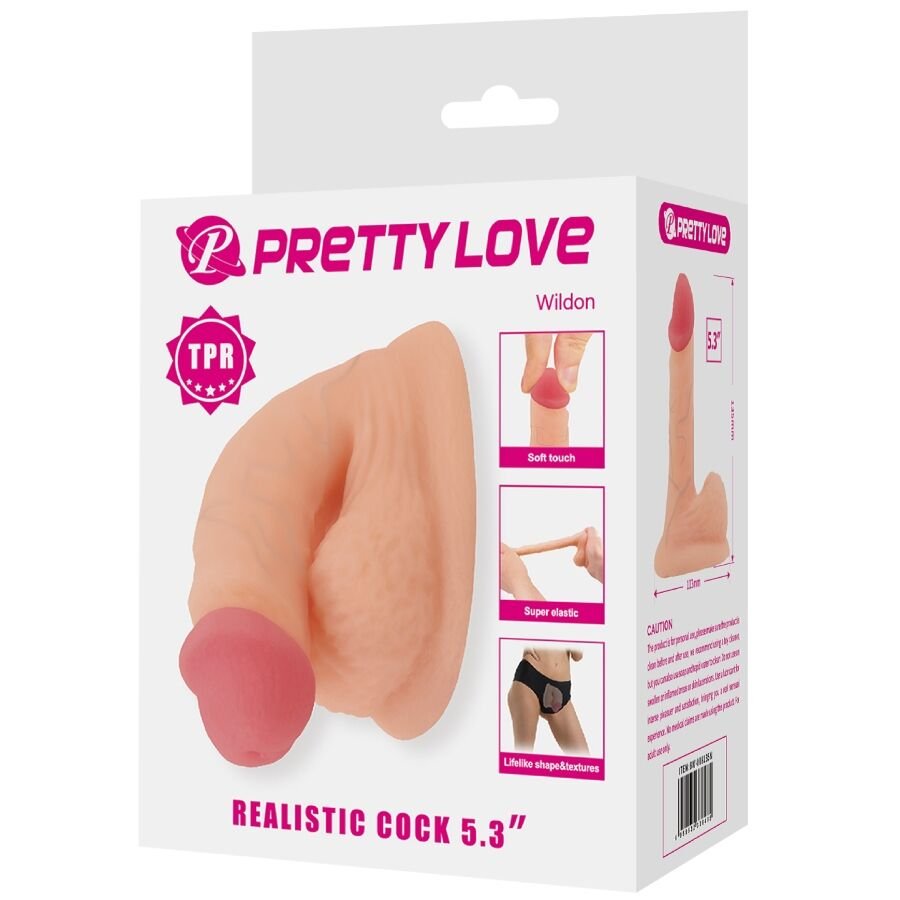 PRETTY LOVE - WILDON DILDO ULTRA REALISTA E ELÁSTICO 10 CM NATURAL - Image 5