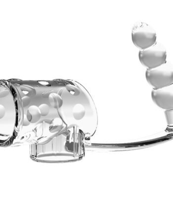 Visão alternativa de PRETTY LOVE - MANGA PARA PÊNIS COM PLUG ANAL TRANSPARENTE
