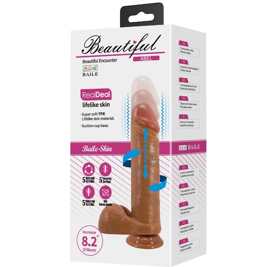 BAILE - ABEL DILDO REALISTA 21 CM MULATO - Imagem 4