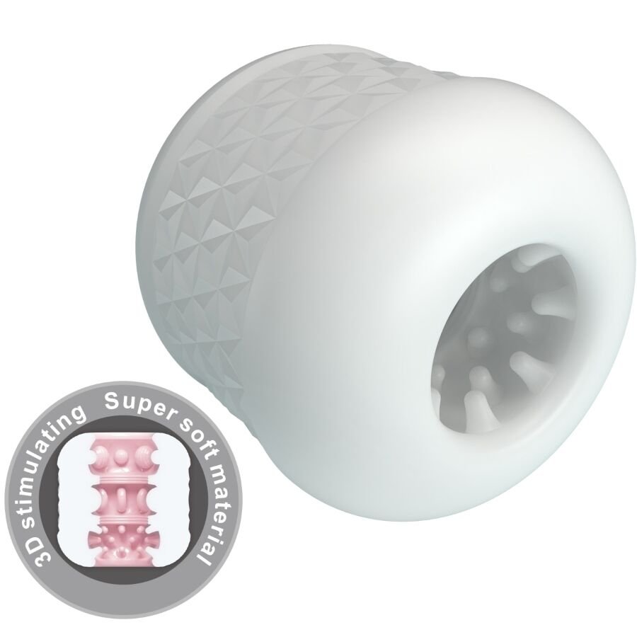 PRETTY LOVE - MASTURBADOR MASCULINO CRYSTLE BRANCO - Imagem 3