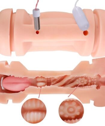 SHEQU - KAY MASTURBADOR DUPLO COM BOCA DUPLA E VIBRAÇÃO DE VAGINA - Image 3