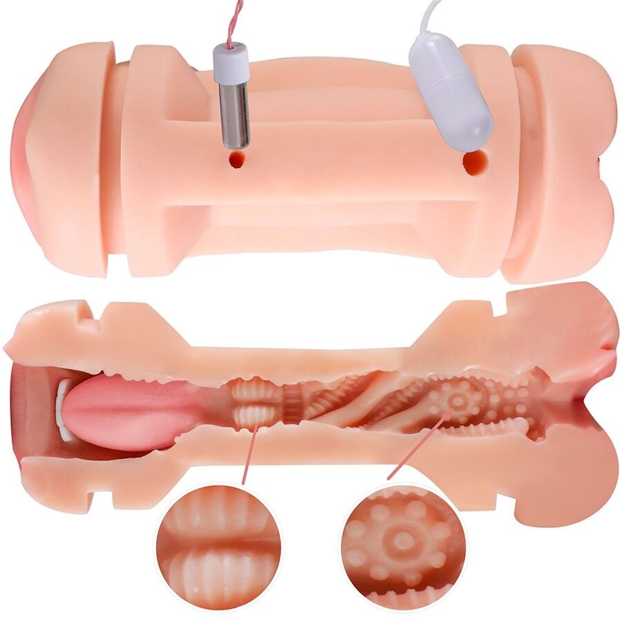 SHEQU - KAY MASTURBADOR DUPLO COM BOCA DUPLA E VIBRAÇÃO DE VAGINA - Image 3
