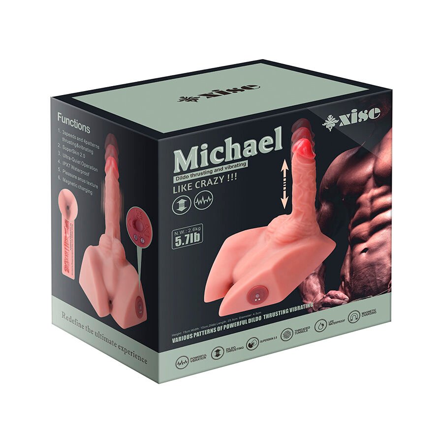 XISE - MICHAEL DILDO REALISTA E MASTURBADOR ANAL COM FUNÇÃO DE IMPULSO 15 CM - Image 5