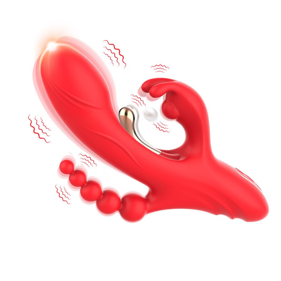 ARMONY - ESTIMULADOR DE PONTO G E CLITÓRIS VIBRADOR VERMELHO - Imagem 4