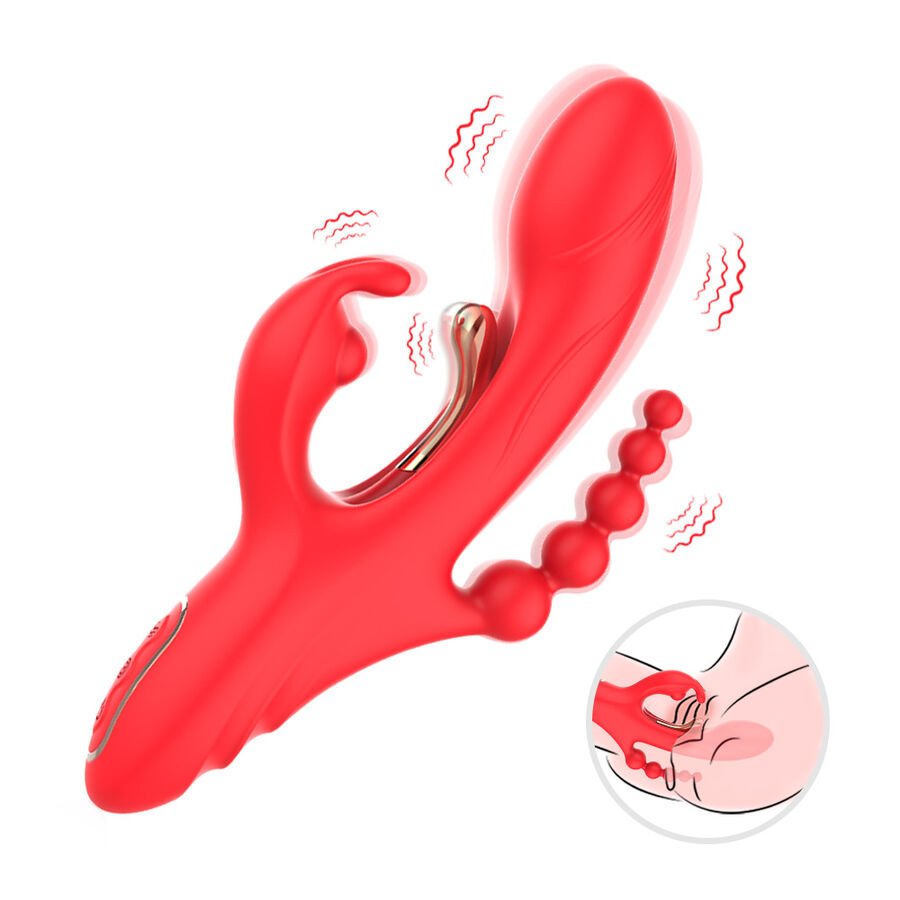 ARMONY - ESTIMULADOR DE PONTO G E CLITÓRIS VIBRADOR VERMELHO - Imagem 2