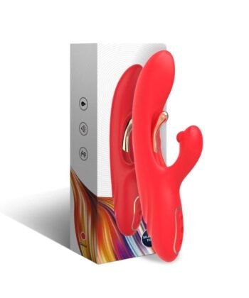 ARMONY - VIBRADOR ESTIMULADOR DE PONTO G E CLITÓRIS COM LÍNGUA OSCILANTE VERMELHO