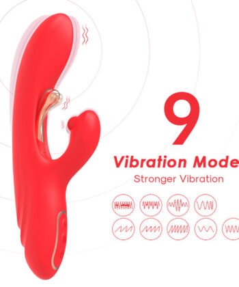 ARMONY - VIBRADOR ESTIMULADOR DE PONTO G E CLITÓRIS COM LÍNGUA OSCILANTE VERMELHO - Image 3