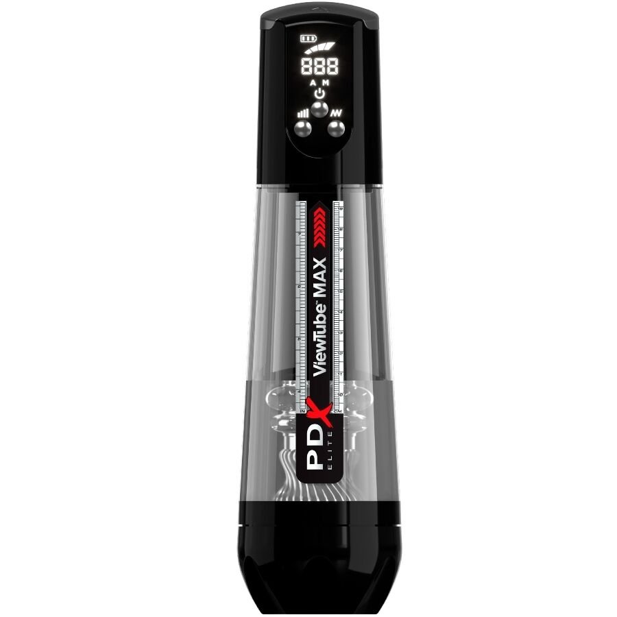 PDX ELITE - VIEWTUBE MAX VIEW MASTURNADOR AUTOMÁTICO COM SUCÇÃO TRANSPARENTE