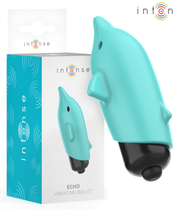 INTENSE - BALA VIBRANTE ECHO AZUL GOLFINHO 8 X 4,7 CM