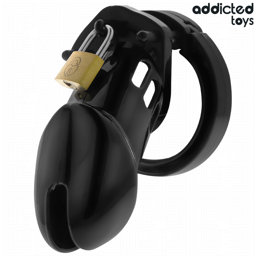 ADDICTED TOYS LOCKED - GAIOLA DE PÊNIS DE OBSIDIANA TAMANHO M - Imagem 2