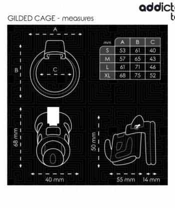 Visão alternativa de ADDICTED TOYS LOCKED - GAIOLA GILDEN GAIOLA PARA PÊNIS 8,5 CM