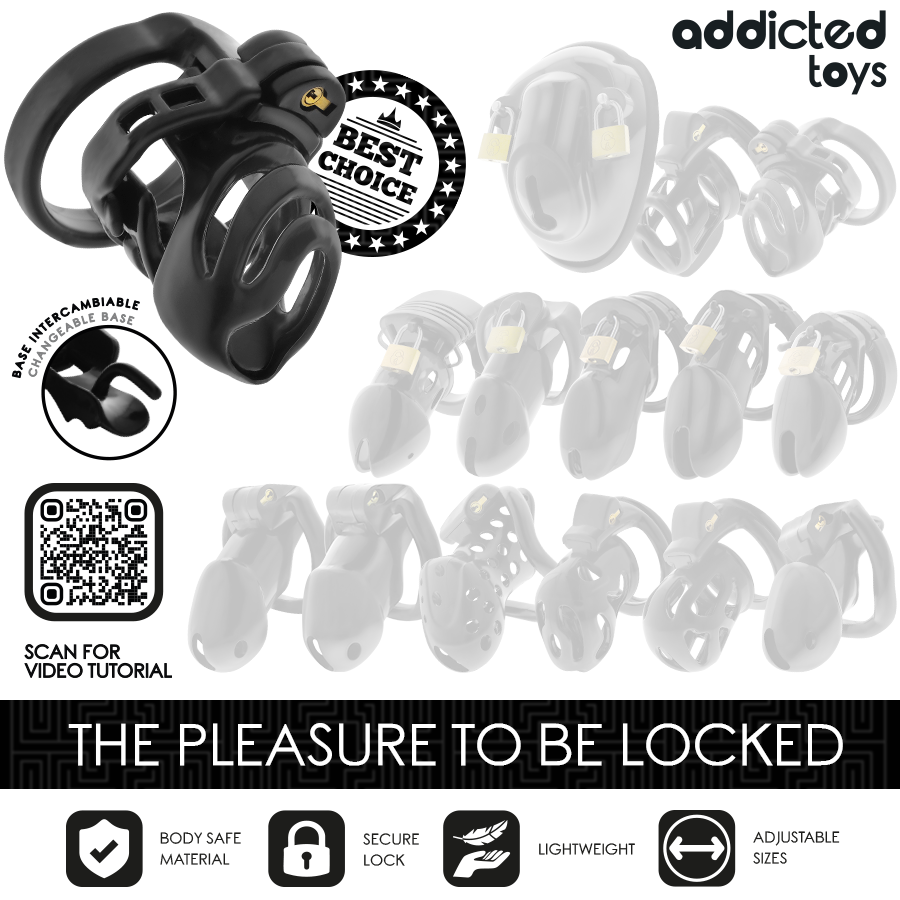 ADDICTED TOYS LOCKED - GAIOLA PARA PÊNIS COM TRAVA ETERNA 9 CM - Imagem 4