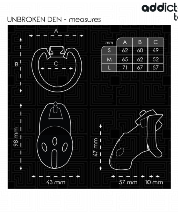 Visão alternativa de ADDICTED TOYS LOCKED - GAIOLA DE PÊNIS DEN INQUEBRÁVEL 9,8 CM