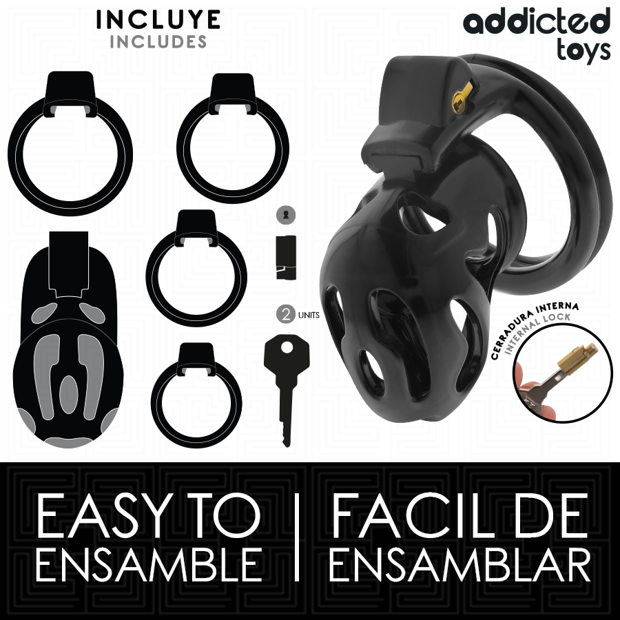 ADDICTED TOYS LOCKED - GAIOLA DE PÊNIS CRYPT SELADA 8 CM - Imagem 4