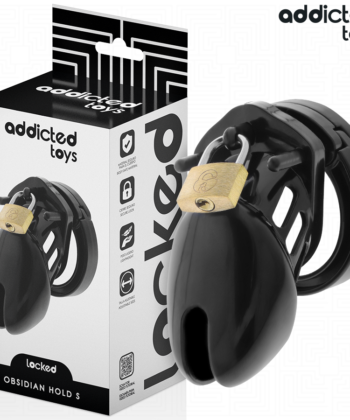 ADDICTED TOYS LOCKED - GAIOLA DE PÊNIS DE OBSIDIANA TAMANHO S