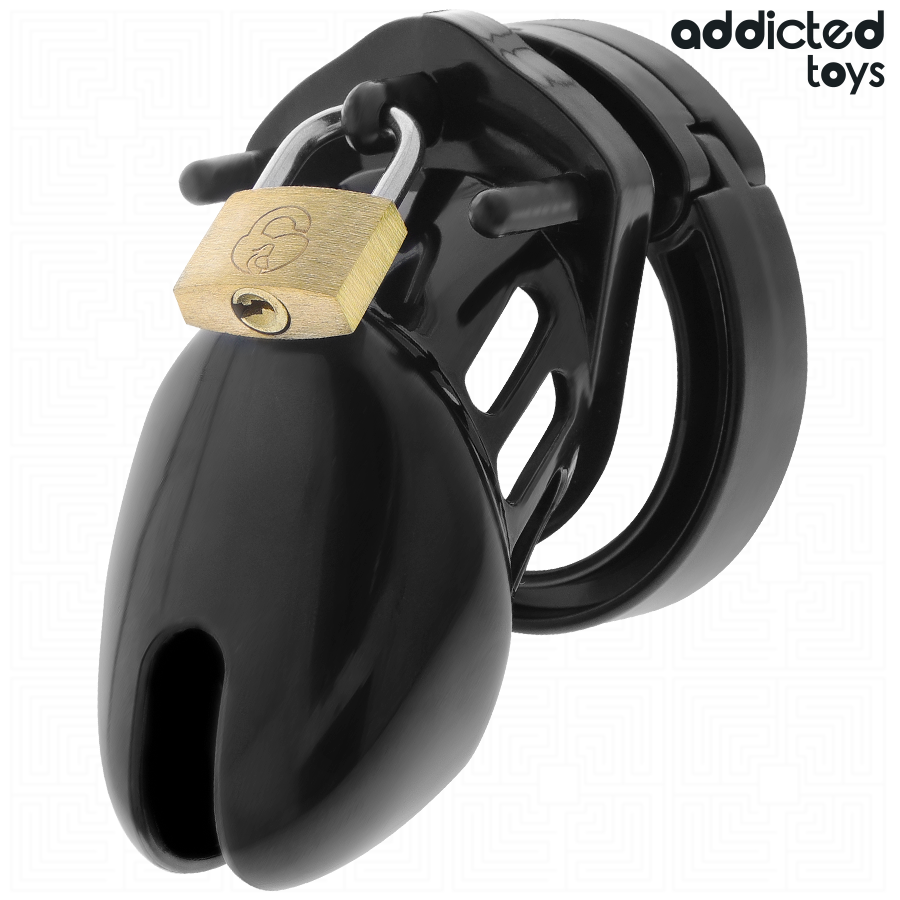 ADDICTED TOYS LOCKED - GAIOLA DE PÊNIS DE OBSIDIANA TAMANHO S - Imagem 4