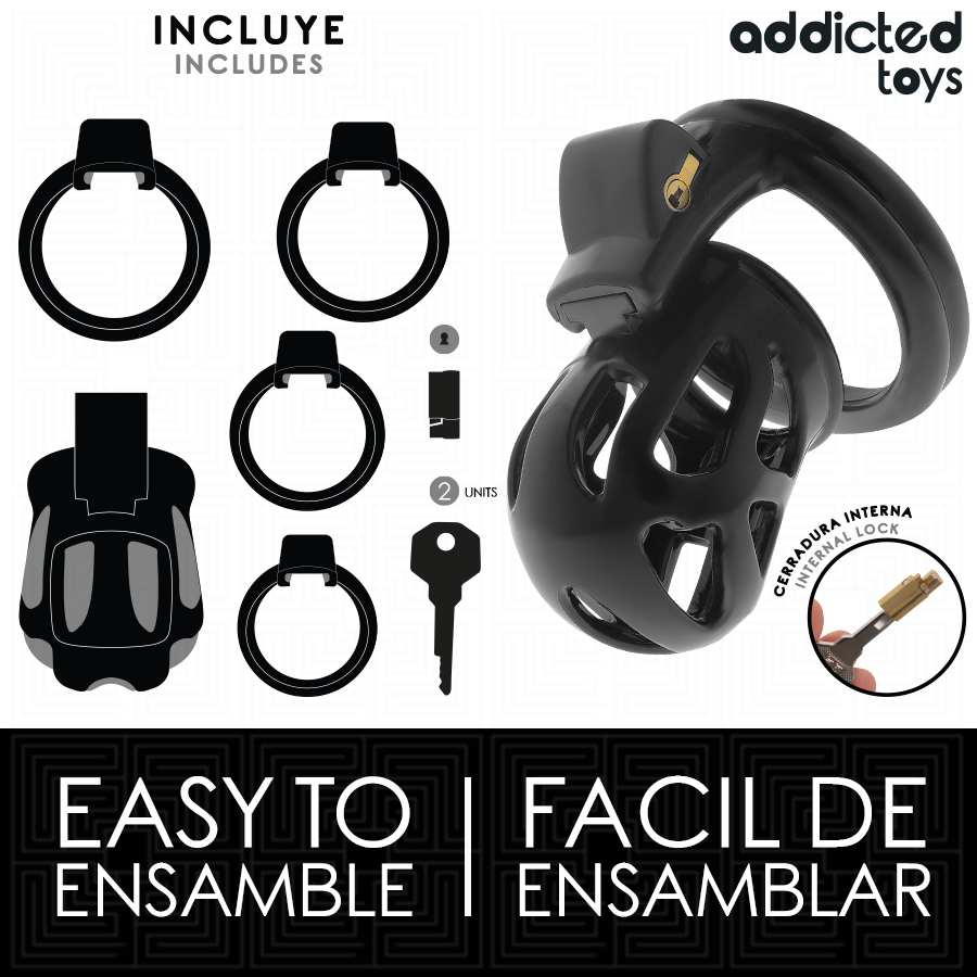 ADDICTED TOYS LOCKED - GAIOLA PARA PÊNIS SILENT KEEP 7,5 CM - Imagem 4