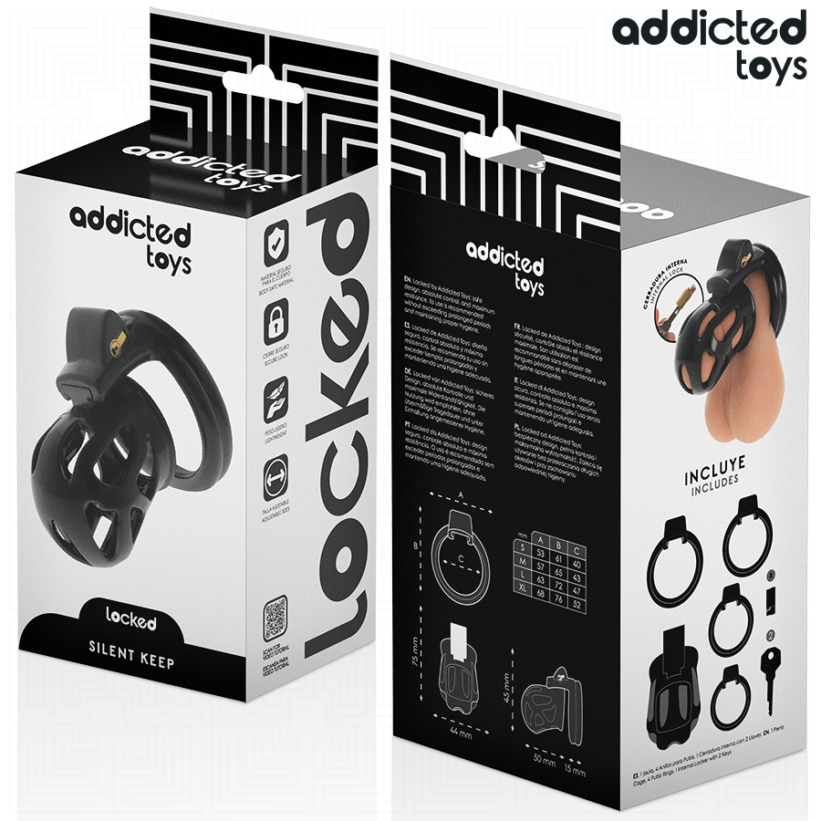 ADDICTED TOYS LOCKED - GAIOLA PARA PÊNIS SILENT KEEP 7,5 CM - Imagem 5