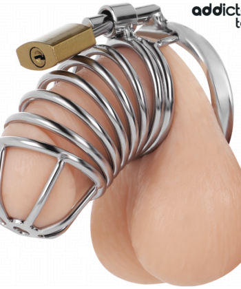 ADDICTED TOYS LOCKED - GAIOLA DE PÉNIS DE METAL COM CÉLULA DE FERRO 5 CM TAMANHO L - Image 2