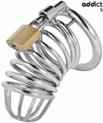 ADDICTED TOYS LOCKED - GAIOLA DE PÉNIS DE METAL COM CÉLULA DE FERRO 5 CM TAMANHO L - Image 5