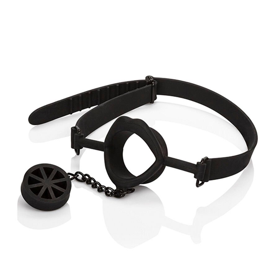 CALEXOTICS - SCANDAL MORDAÇA COM PLUG DE SILICONE PRETO