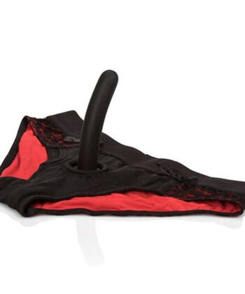 CALEXOTICS - SCANDAL SET DE BRAGUITAS ROJAS CON DILDO TALLA S/M