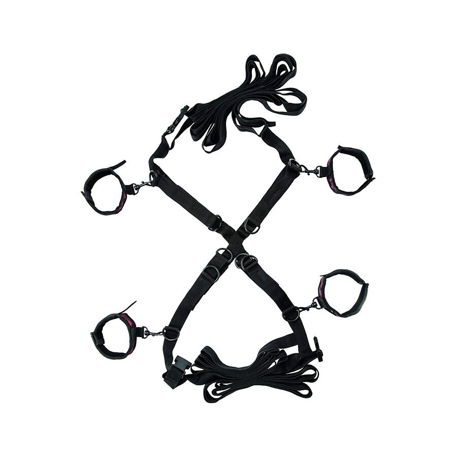 CALEXOTICS - SCANDAL CONJUNTO DE BRAÇADEIRAS DE CAMA CRUZADA